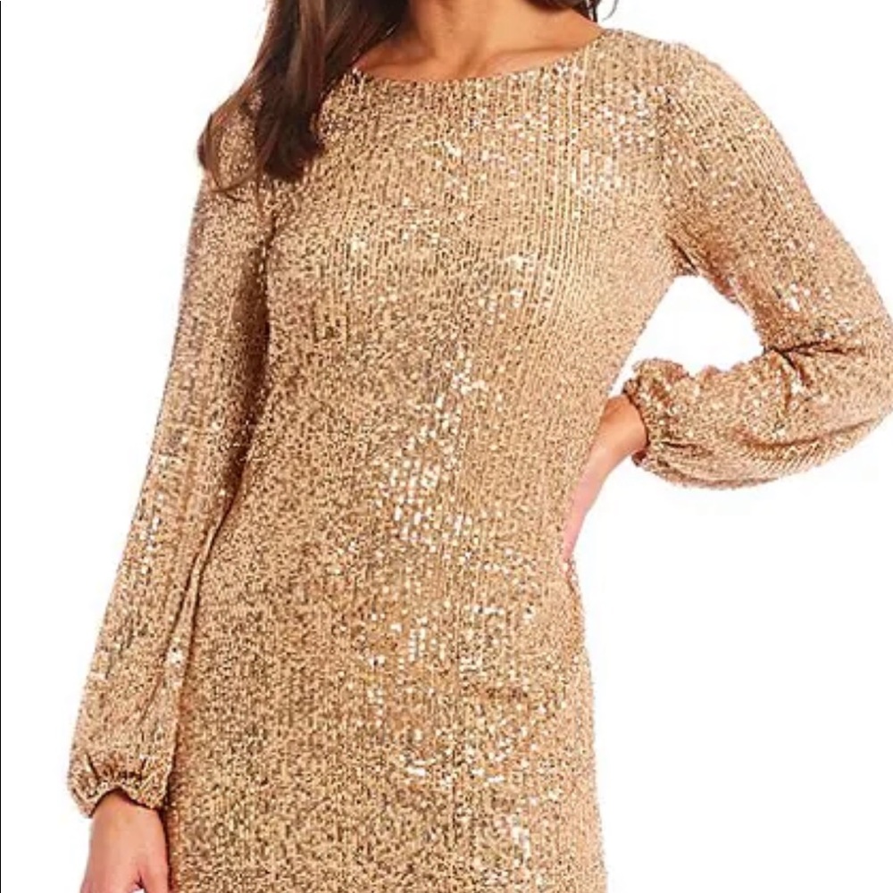 Preston & York Gold Sequin Dress. Sz.14